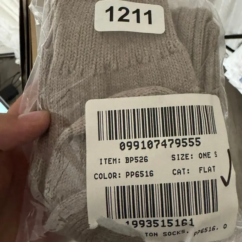 J.Crew Ribbed Cotton Blend Socks Men One Size Grayish Brown Lightweight Mid Calf